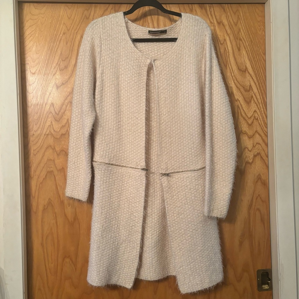 SoyaConcept Textured Cream Cardigan